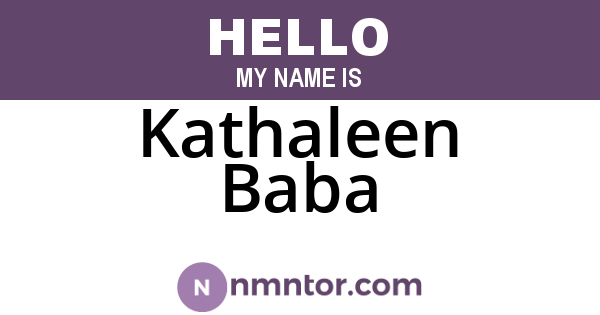 Kathaleen Baba