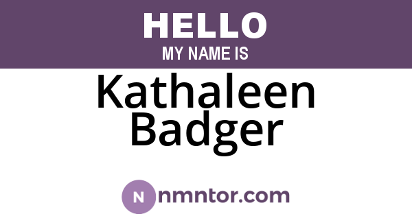 Kathaleen Badger