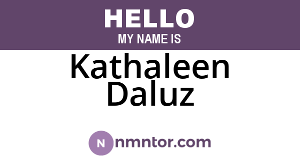 Kathaleen Daluz