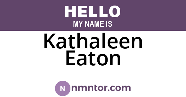 Kathaleen Eaton