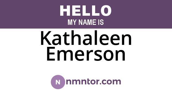 Kathaleen Emerson