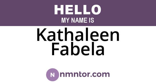 Kathaleen Fabela