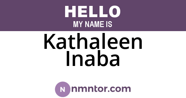 Kathaleen Inaba