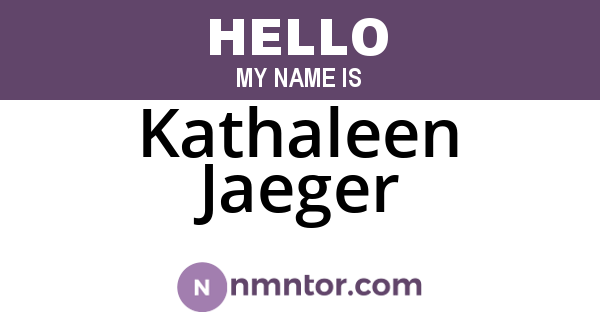 Kathaleen Jaeger