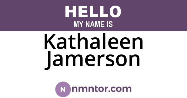Kathaleen Jamerson
