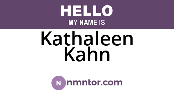 Kathaleen Kahn