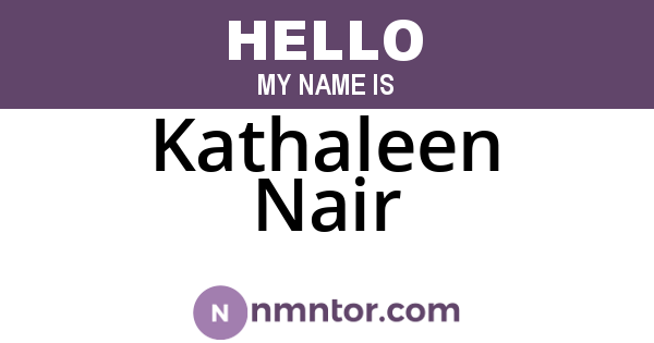 Kathaleen Nair