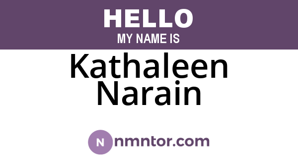 Kathaleen Narain