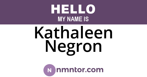 Kathaleen Negron