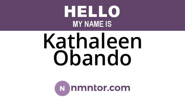 Kathaleen Obando