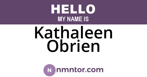 Kathaleen Obrien