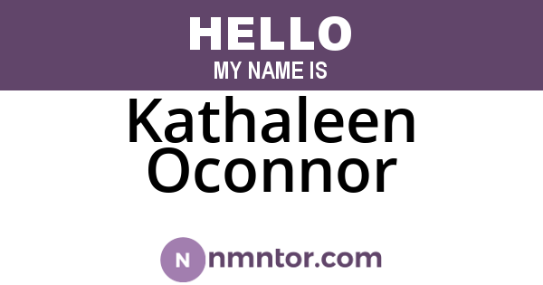Kathaleen Oconnor