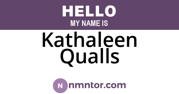 Kathaleen Qualls