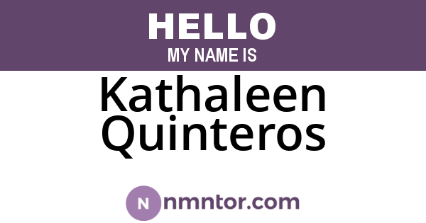 Kathaleen Quinteros