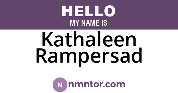 Kathaleen Rampersad