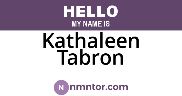 Kathaleen Tabron