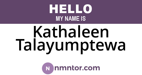 Kathaleen Talayumptewa