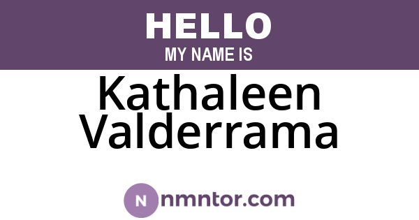 Kathaleen Valderrama