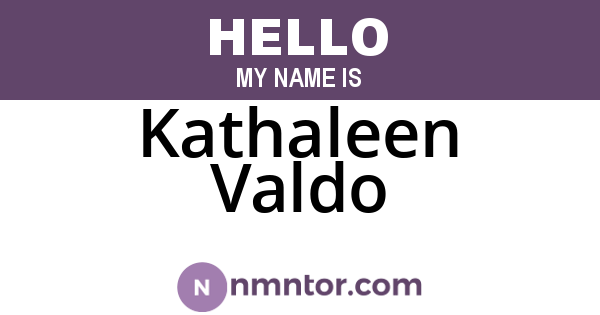 Kathaleen Valdo