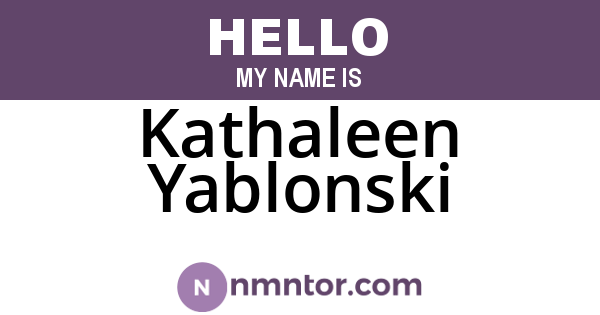 Kathaleen Yablonski