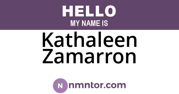Kathaleen Zamarron