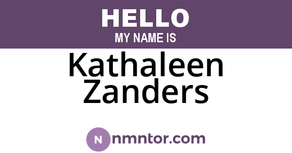 Kathaleen Zanders