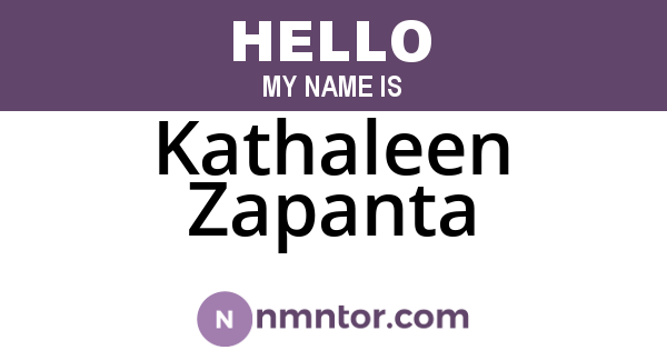 Kathaleen Zapanta