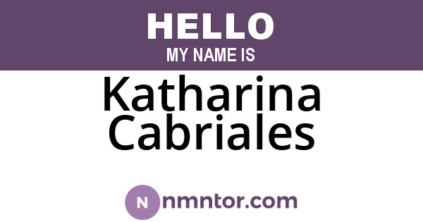 Katharina Cabriales