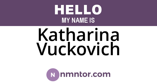 Katharina Vuckovich