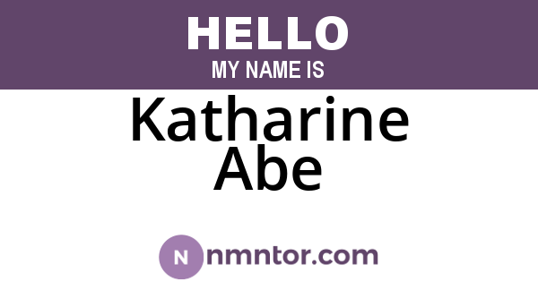 Katharine Abe