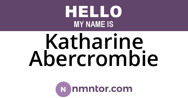 Katharine Abercrombie