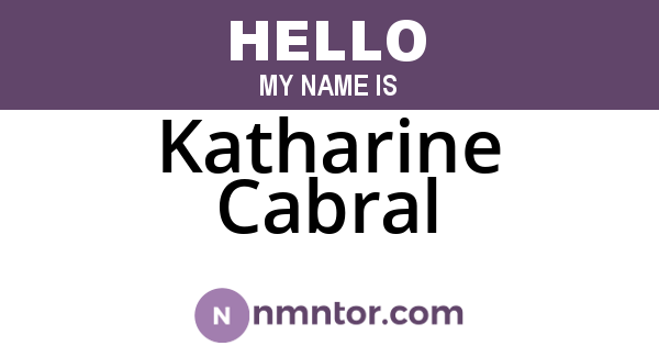 Katharine Cabral