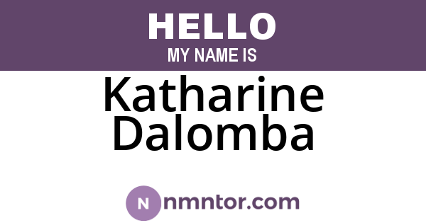 Katharine Dalomba