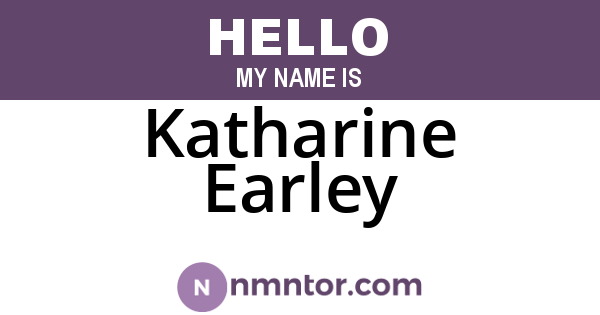 Katharine Earley