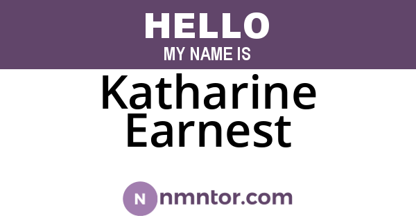 Katharine Earnest