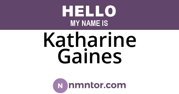Katharine Gaines
