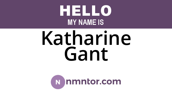 Katharine Gant