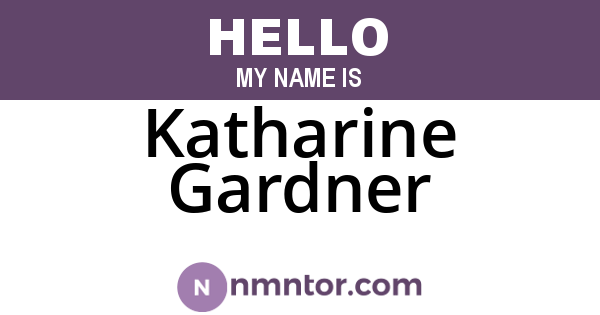 Katharine Gardner