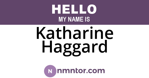 Katharine Haggard