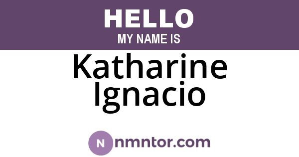 Katharine Ignacio