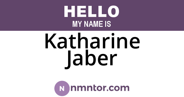 Katharine Jaber