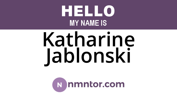 Katharine Jablonski