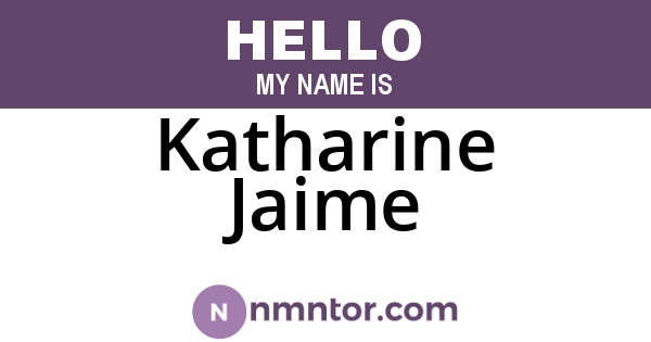 Katharine Jaime