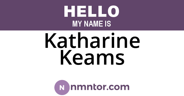 Katharine Keams