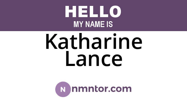 Katharine Lance