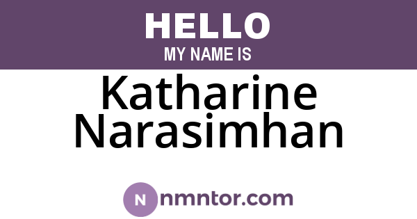 Katharine Narasimhan