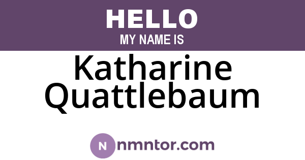Katharine Quattlebaum