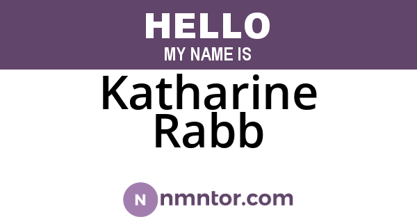 Katharine Rabb