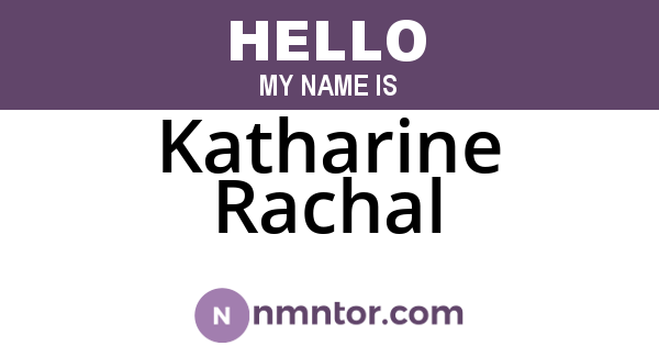 Katharine Rachal