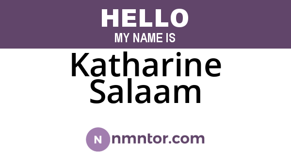 Katharine Salaam